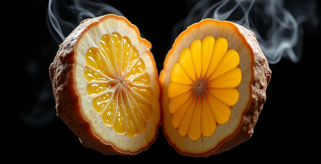 Comparaison visuelle de deux méthodes d'extraction de racines médicinales