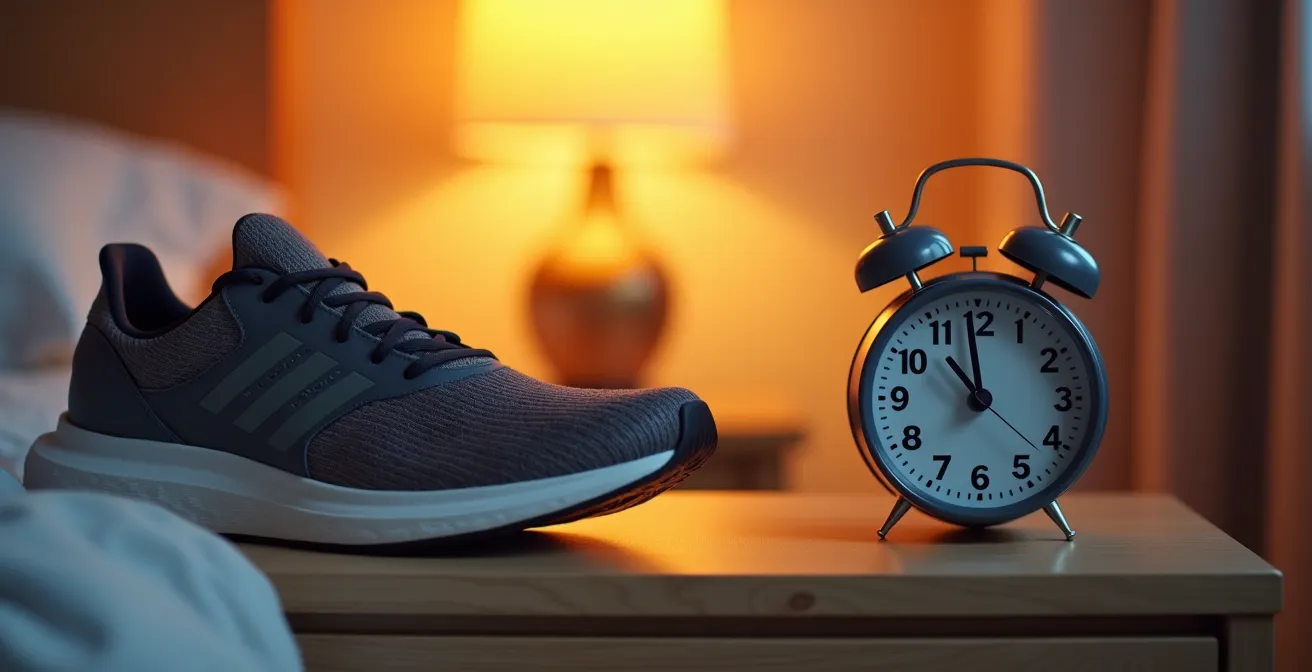 Graphique visuel montrant l'évolution de la température corporelle après l'exercice